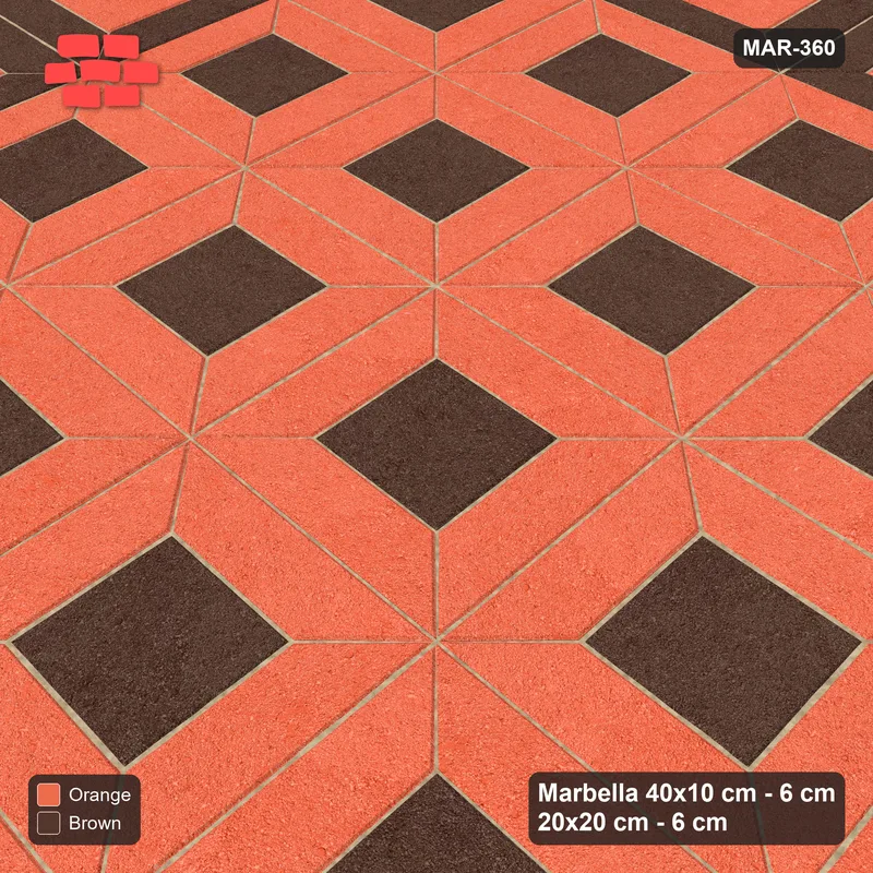 Interlock (Pasco) 40x10 cm · MAR-360 · Outer Module Ring - Burnt Clay · Side view Interlock (Pasco) 40x10 cm · MAR-360 · Outer Module Ring - Burnt Clay · Side view