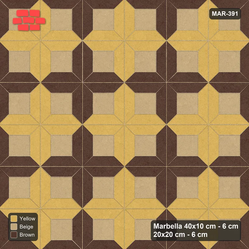 Interlock (Pasco) 40x10 cm · MAR-391 · Three-Tone Pinwheel Star - Harvest Gold (yellow-brown-beige) · Top view Interlock (Pasco) 40x10 cm · MAR-391 · Three-Tone Pinwheel Star - Harvest Gold (yellow-brown-beige) · Top view
