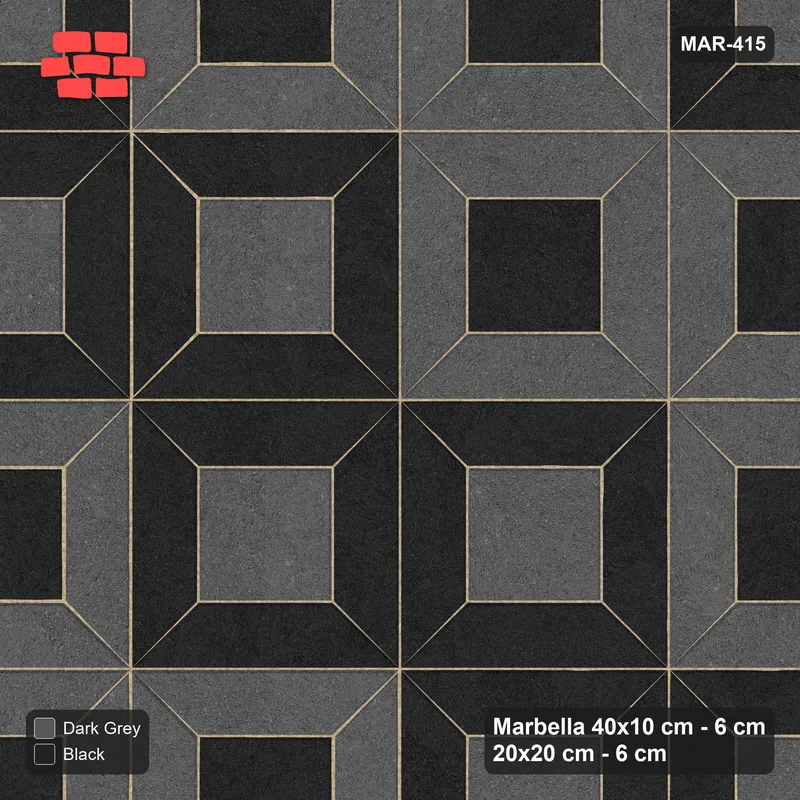 Interlock (Pasco) 40x10 cm · MAR-415 · Diagonal Module Pairs - Night Sky and Kerb Frame · Top view Interlock (Pasco) 40x10 cm · MAR-415 · Diagonal Module Pairs - Night Sky and Kerb Frame · Top view
