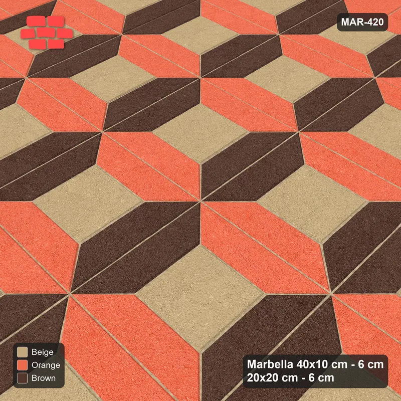 Interlock (Pasco) 40x10 cm · MAR-420 · Three-Tone Bevel Frame - Autumn with Square Border (orange-brown-beige) · Side view Interlock (Pasco) 40x10 cm · MAR-420 · Three-Tone Bevel Frame - Autumn with Square Border (orange-brown-beige) · Side view