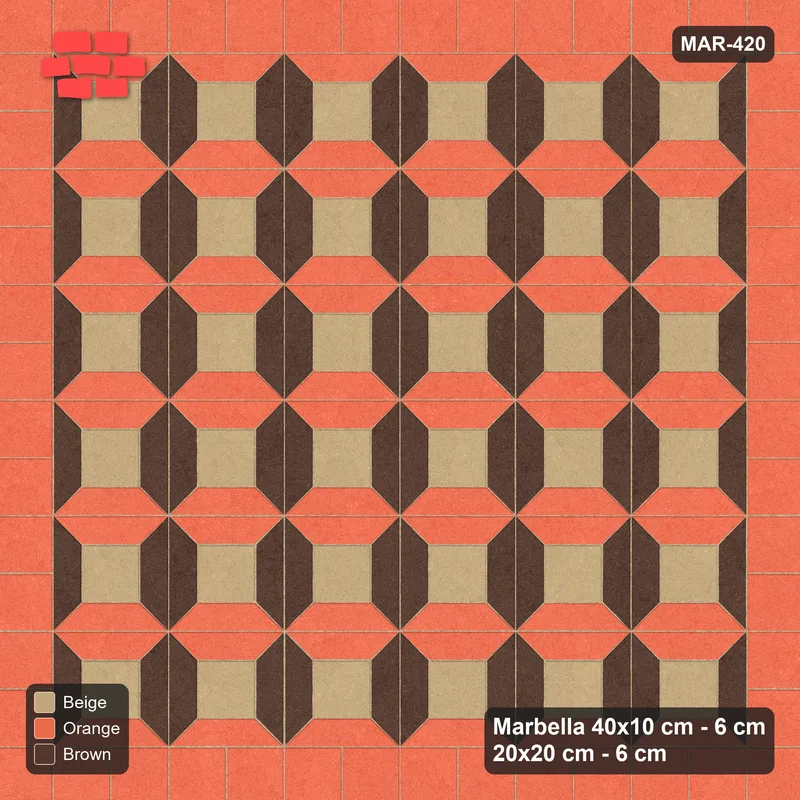Interlock (Pasco) 40x10 cm · MAR-420 · Three-Tone Bevel Frame - Autumn with Square Border (orange-brown-beige) · Top view Interlock (Pasco) 40x10 cm · MAR-420 · Three-Tone Bevel Frame - Autumn with Square Border (orange-brown-beige) · Top view