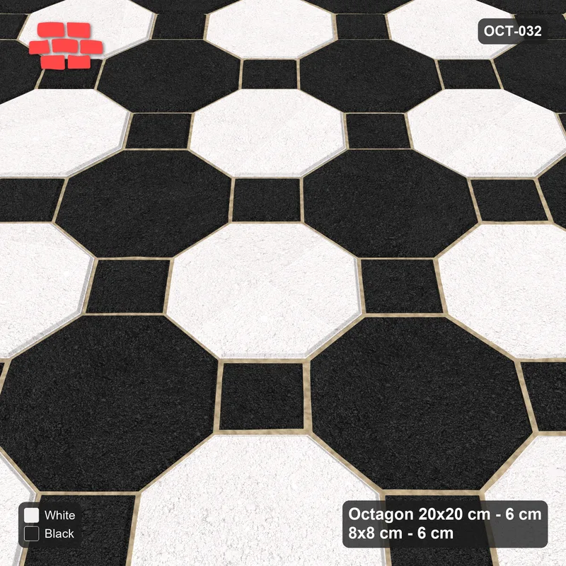 Interlock (Pasco) 20x20 cm · OCT-032 · Contrast Chessboard with 8x8 inserts · Side view Interlock (Pasco) 20x20 cm · OCT-032 · Contrast Chessboard with 8x8 inserts · Side view