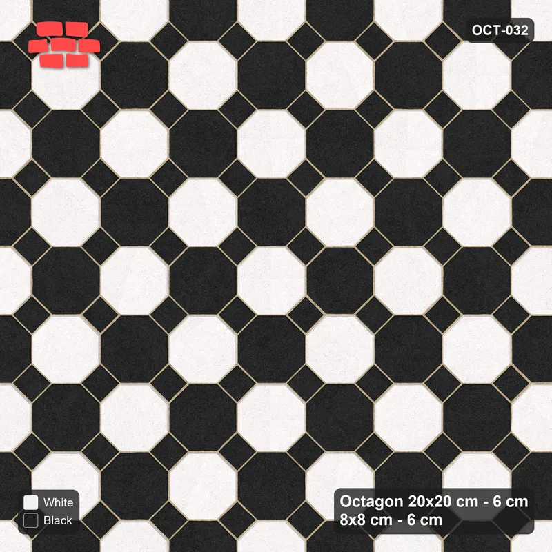 Interlock (Pasco) 20x20 cm · OCT-032 · Contrast Chessboard with 8x8 inserts · Top view Interlock (Pasco) 20x20 cm · OCT-032 · Contrast Chessboard with 8x8 inserts · Top view