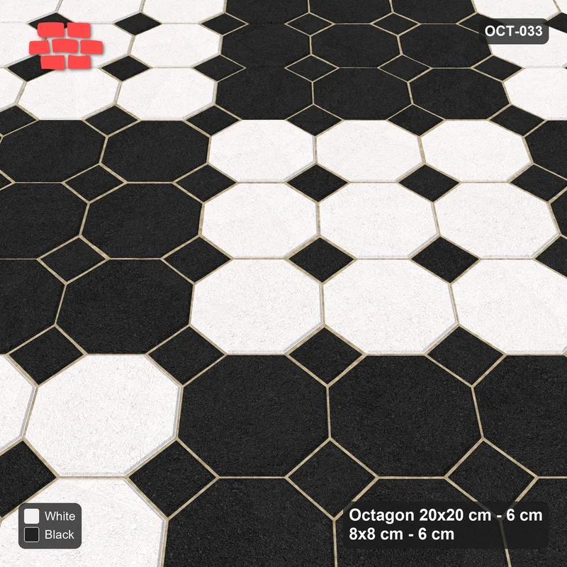 Interlock (Pasco) 20x20 cm · OCT-033 · Contrast Large Panels with 8x8 inserts · Side view Interlock (Pasco) 20x20 cm · OCT-033 · Contrast Large Panels with 8x8 inserts · Side view