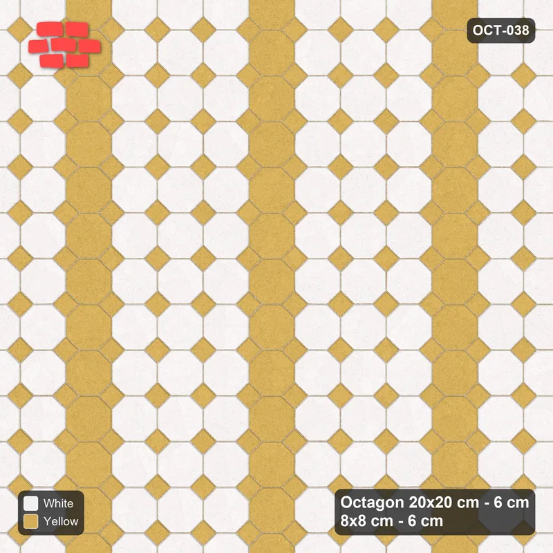 Interlock (Pasco) 20x20 cm · OCT-038 · Ivory Ochre Verticals with 8x8 inserts · Top view Interlock (Pasco) 20x20 cm · OCT-038 · Ivory Ochre Verticals with 8x8 inserts · Top view
