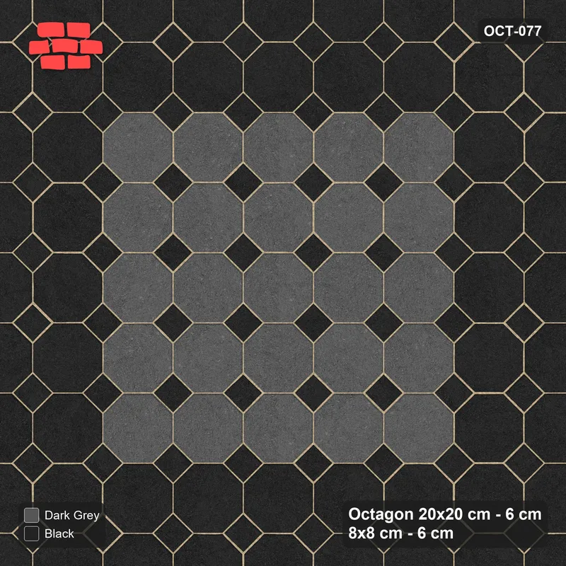 Interlock (Pasco) 20x20 cm · OCT-077 · Night Sky Double Accent Border with 8x8 Inserts · Top view Interlock (Pasco) 20x20 cm · OCT-077 · Night Sky Double Accent Border with 8x8 Inserts · Top view