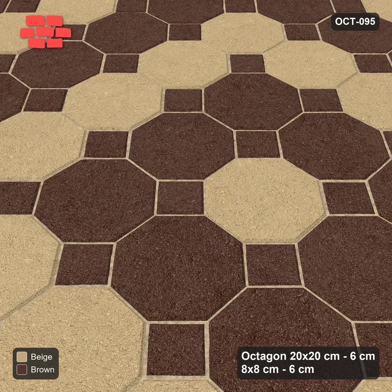Interlock (Pasco) 20x20 cm · OCT-095 · Sandstone Square Rings with 8x8 Inserts, Kerb Frame · Side view Interlock (Pasco) 20x20 cm · OCT-095 · Sandstone Square Rings with 8x8 Inserts, Kerb Frame · Side view