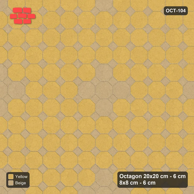 Interlock (Pasco) 20x20 cm · OCT-104 · Desert Sun Scattered Flower Clusters with 8x8 Inserts · Top view Interlock (Pasco) 20x20 cm · OCT-104 · Desert Sun Scattered Flower Clusters with 8x8 Inserts · Top view