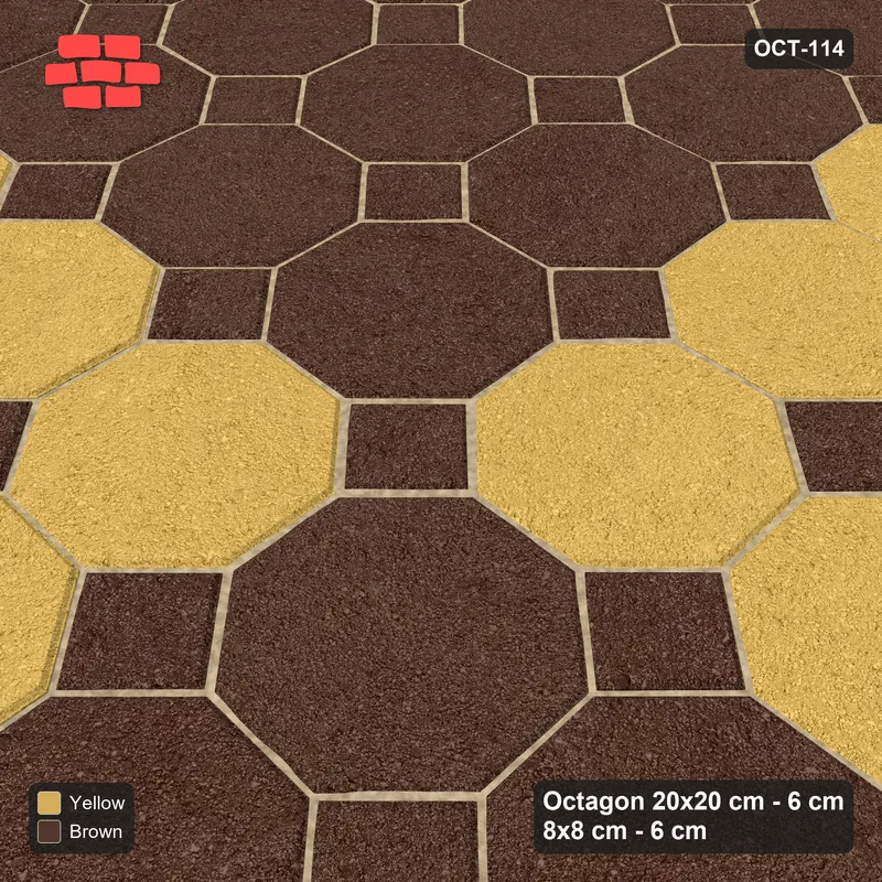 Interlock (Pasco) 20x20 cm · OCT-114 · Harvest Quartered Field with 8x8 Inserts, Kerb Frame · Side view Interlock (Pasco) 20x20 cm · OCT-114 · Harvest Quartered Field with 8x8 Inserts, Kerb Frame · Side view
