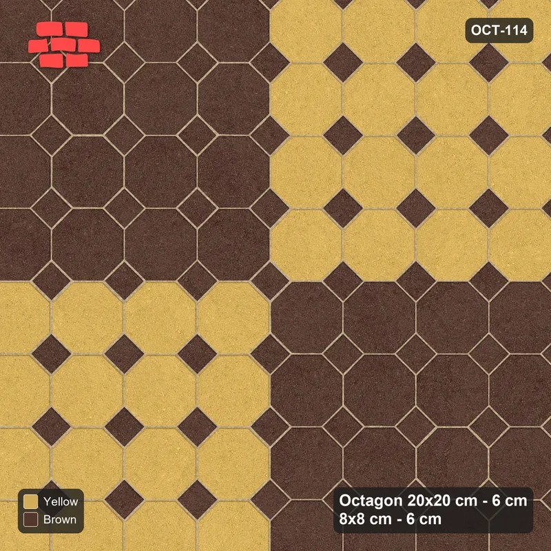 Interlock (Pasco) 20x20 cm · OCT-114 · Harvest Quartered Field with 8x8 Inserts, Kerb Frame · Top view Interlock (Pasco) 20x20 cm · OCT-114 · Harvest Quartered Field with 8x8 Inserts, Kerb Frame · Top view