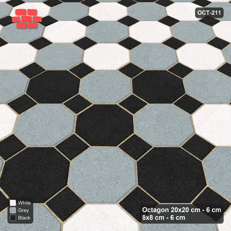 Interlock (Pasco) 20x20 cm · OCT8-211 · Diamond Rings Gateway with 8x8 inserts · Side view