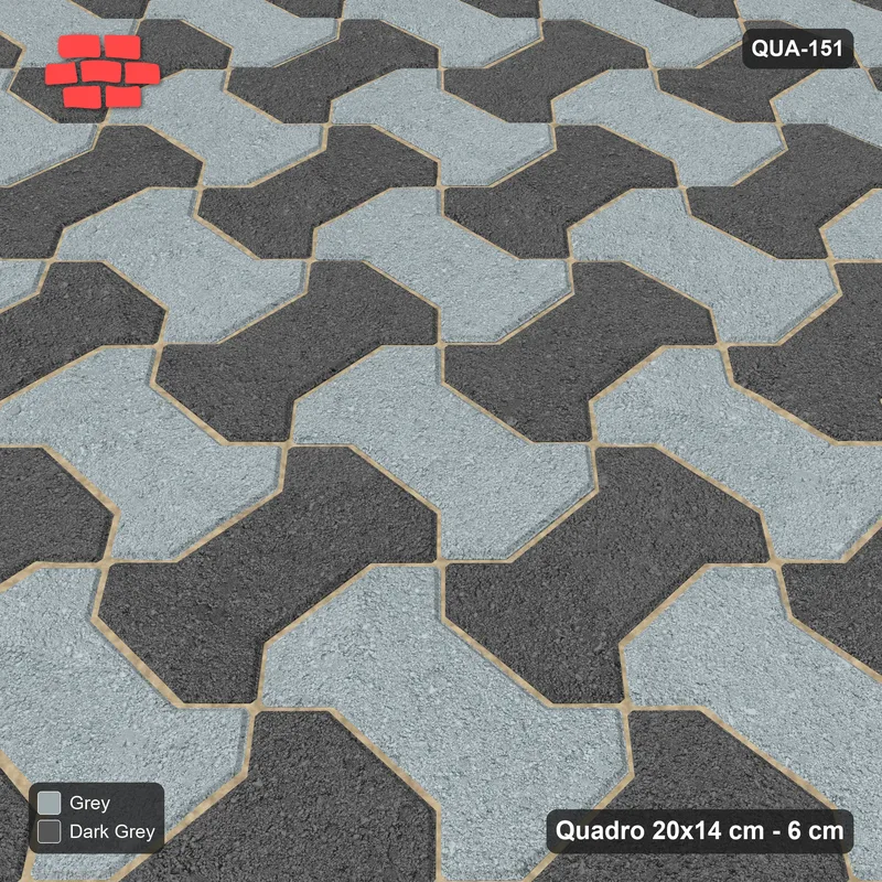 Interlock (Pasco) 20x14 cm · QUA-151 · Quadro one horizontal / one vertical - two-tone horizontal / vertical (Charcoal Edge), edge to edge · Side view Interlock (Pasco) 20x14 cm · QUA-151 · Quadro one horizontal / one vertical - two-tone horizontal / vertical (Charcoal Edge), edge to edge · Side view