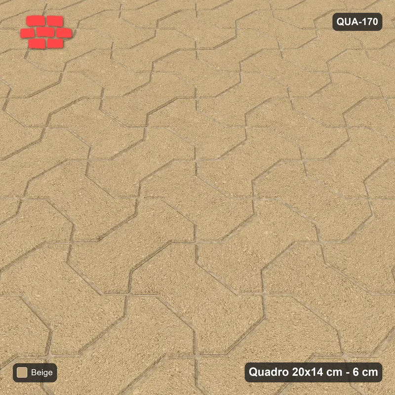 Interlock (Pasco) 20x14 cm · QUA-170 · Quadro one horizontal / one vertical - solid tone (Sand), kerb frame (Kerb 30F) · Side view Interlock (Pasco) 20x14 cm · QUA-170 · Quadro one horizontal / one vertical - solid tone (Sand), kerb frame (Kerb 30F) · Side view