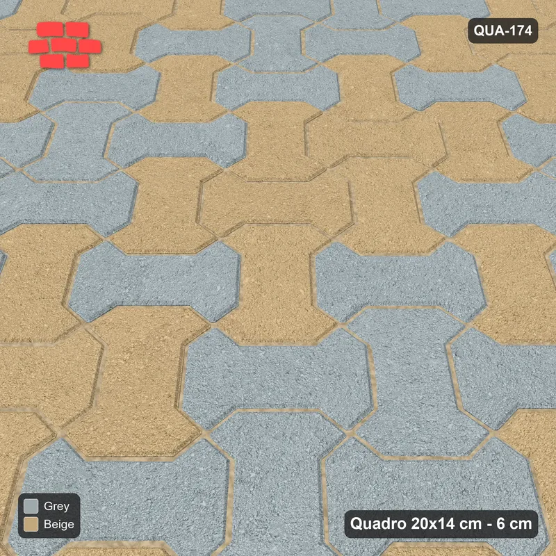 Interlock (Pasco) 20x14 cm · QUA-174 · Quadro one horizontal / one vertical, 45 deg - soft tonal blend (Warm Grey), edge to edge · Side view Interlock (Pasco) 20x14 cm · QUA-174 · Quadro one horizontal / one vertical, 45 deg - soft tonal blend (Warm Grey), edge to edge · Side view