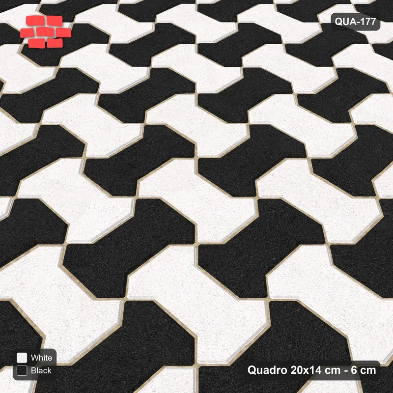 Interlock (Pasco) 20x14 cm · QUA-177 · Quadro one horizontal / one vertical - two-tone horizontal / vertical (Contrast), edge to edge · Side view Interlock (Pasco) 20x14 cm · QUA-177 · Quadro one horizontal / one vertical - two-tone horizontal / vertical (Contrast), edge to edge · Side view