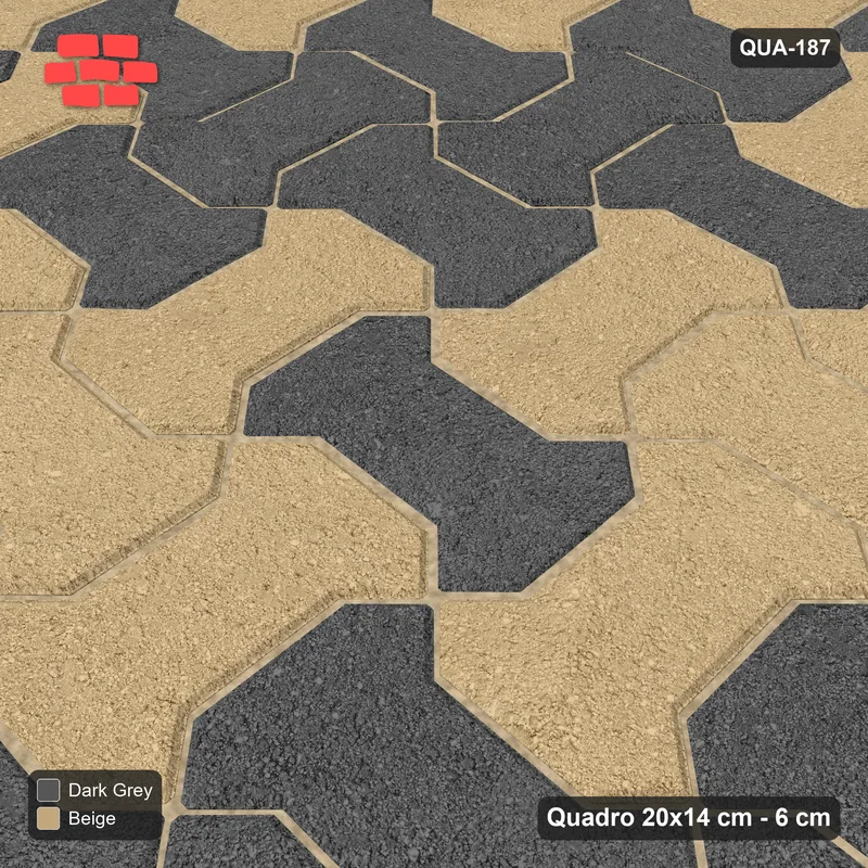 Interlock (Pasco) 20x14 cm · QUA-187 · Quadro one horizontal / one vertical - soft tonal blend (Stone & Earth), kerb frame (Kerb 54H) · Side view Interlock (Pasco) 20x14 cm · QUA-187 · Quadro one horizontal / one vertical - soft tonal blend (Stone & Earth), kerb frame (Kerb 54H) · Side view