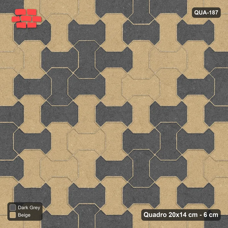 Interlock (Pasco) 20x14 cm · QUA-187 · Quadro one horizontal / one vertical - soft tonal blend (Stone & Earth), kerb frame (Kerb 54H) · Top view Interlock (Pasco) 20x14 cm · QUA-187 · Quadro one horizontal / one vertical - soft tonal blend (Stone & Earth), kerb frame (Kerb 54H) · Top view