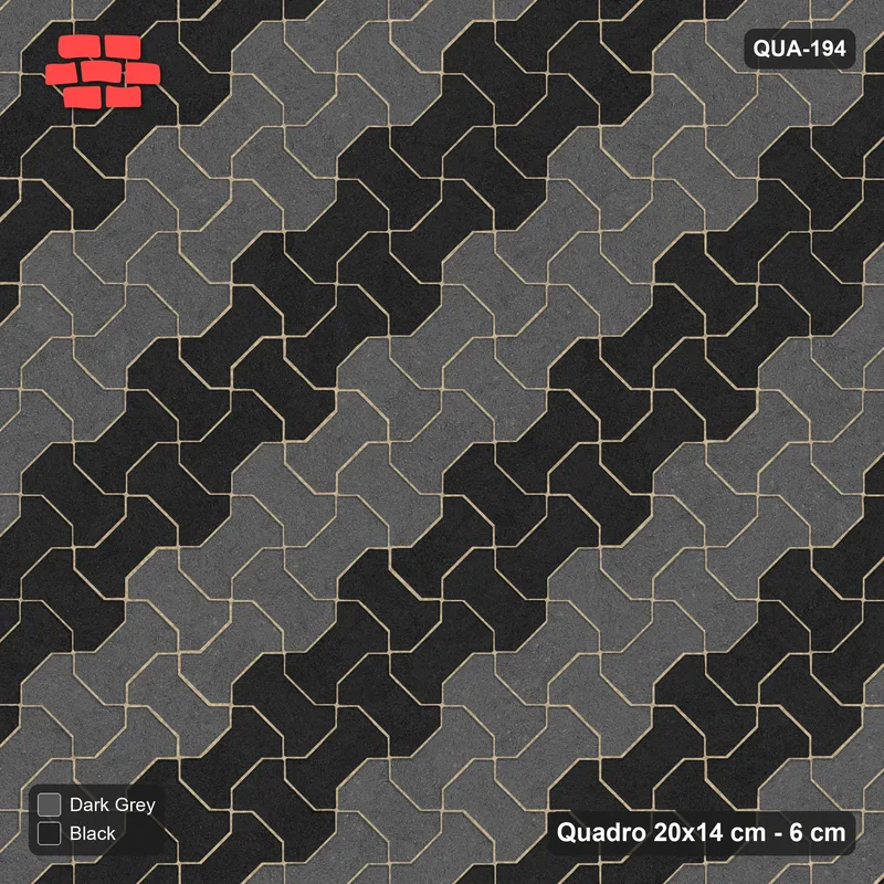 Interlock (Pasco) 20x14 cm · QUA-194 · Quadro one horizontal / one vertical, 45 deg - colour bands across (Night Sky), kerb frame (Kerb 42H) · Top view Interlock (Pasco) 20x14 cm · QUA-194 · Quadro one horizontal / one vertical, 45 deg - colour bands across (Night Sky), kerb frame (Kerb 42H) · Top view