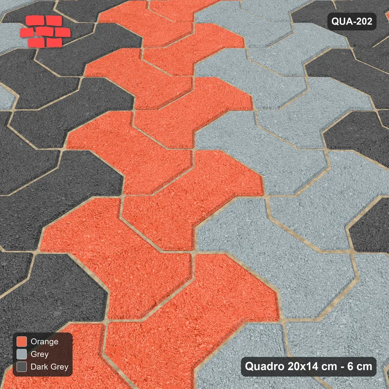 Interlock (Pasco) 20x14 cm · QUA-202 · Quadro one horizontal / one vertical - diagonal colour bands (Sunset Slate), kerb frame (Kerb 38B) · Side view Interlock (Pasco) 20x14 cm · QUA-202 · Quadro one horizontal / one vertical - diagonal colour bands (Sunset Slate), kerb frame (Kerb 38B) · Side view