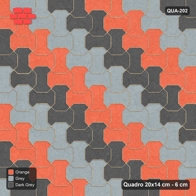 Interlock (Pasco) 20x14 cm · QUA-202 · Quadro one horizontal / one vertical - diagonal colour bands (Sunset Slate), kerb frame (Kerb 38B) · Top view Interlock (Pasco) 20x14 cm · QUA-202 · Quadro one horizontal / one vertical - diagonal colour bands (Sunset Slate), kerb frame (Kerb 38B) · Top view