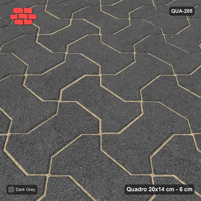 Interlock (Pasco) 20x14 cm · QUA-205 · Quadro one horizontal / one vertical - solid tone (Charcoal), kerb frame (Kerb 25B) · Side view Interlock (Pasco) 20x14 cm · QUA-205 · Quadro one horizontal / one vertical - solid tone (Charcoal), kerb frame (Kerb 25B) · Side view