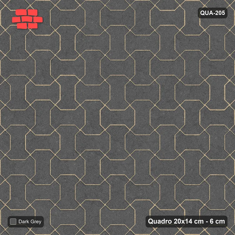 Interlock (Pasco) 20x14 cm · QUA-205 · Quadro one horizontal / one vertical - solid tone (Charcoal), kerb frame (Kerb 25B) · Top view Interlock (Pasco) 20x14 cm · QUA-205 · Quadro one horizontal / one vertical - solid tone (Charcoal), kerb frame (Kerb 25B) · Top view