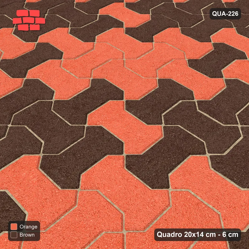 Interlock (Pasco) 20x14 cm · QUA-226 · Quadro one horizontal / one vertical - soft tonal blend (Burnt Clay), kerb frame (Kerb 40F) · Side view Interlock (Pasco) 20x14 cm · QUA-226 · Quadro one horizontal / one vertical - soft tonal blend (Burnt Clay), kerb frame (Kerb 40F) · Side view