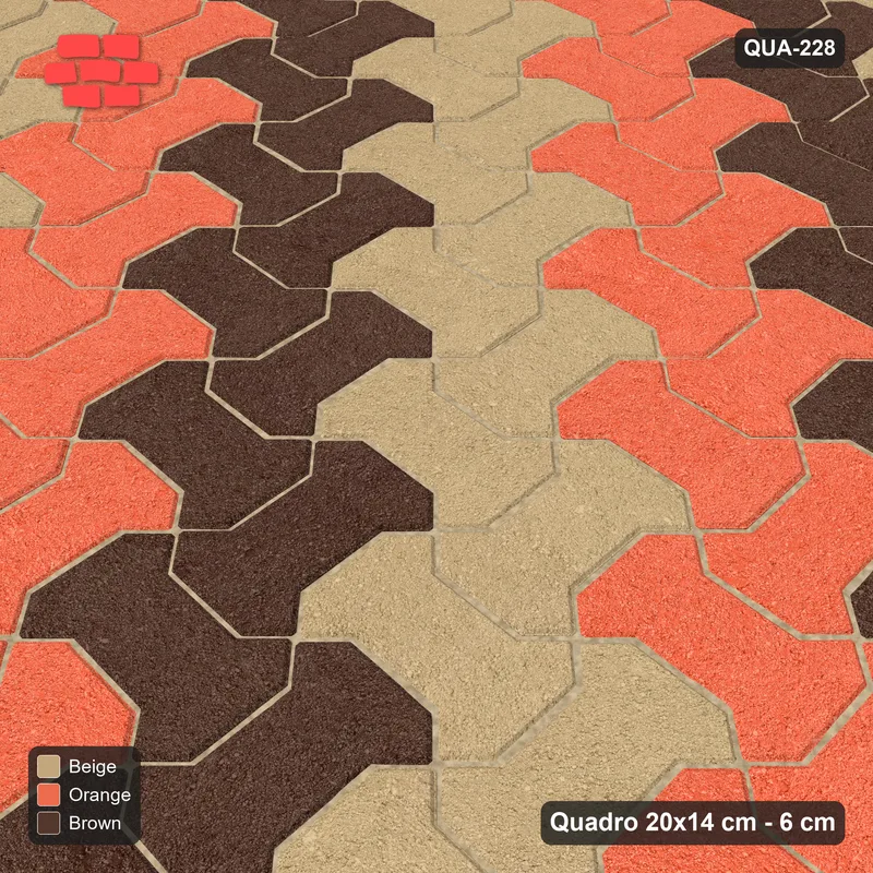Interlock (Pasco) 20x14 cm · QUA-228 · Quadro one horizontal / one vertical - diagonal colour bands (Autumn), edge to edge · Side view Interlock (Pasco) 20x14 cm · QUA-228 · Quadro one horizontal / one vertical - diagonal colour bands (Autumn), edge to edge · Side view