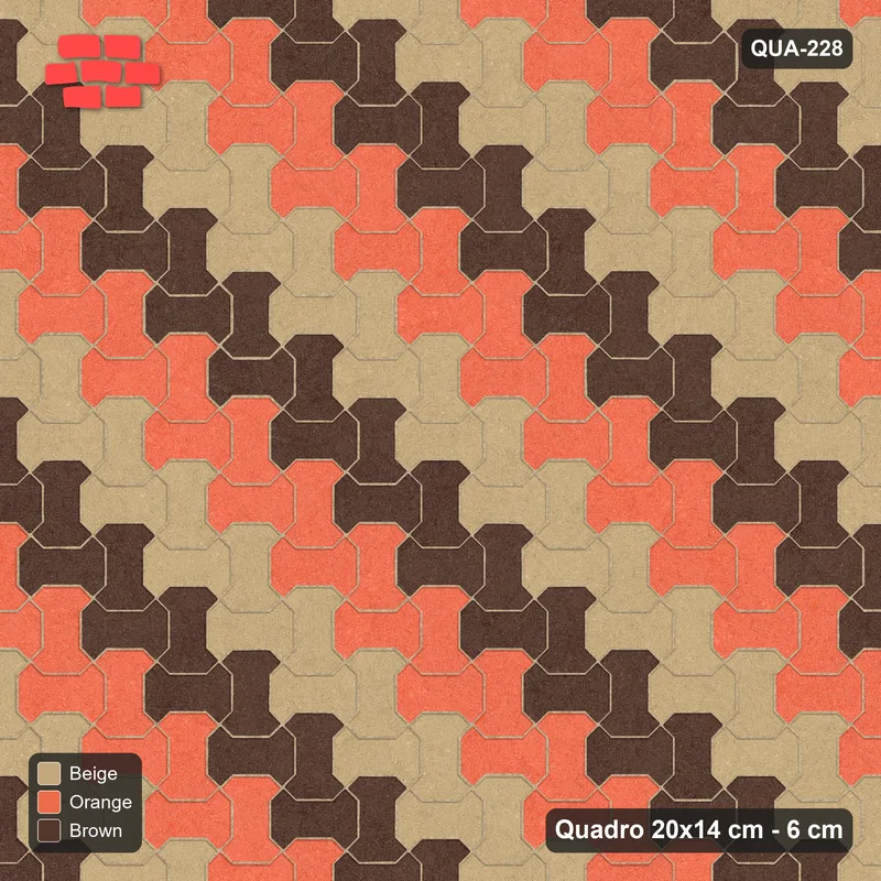 Interlock (Pasco) 20x14 cm · QUA-228 · Quadro one horizontal / one vertical - diagonal colour bands (Autumn), edge to edge · Top view Interlock (Pasco) 20x14 cm · QUA-228 · Quadro one horizontal / one vertical - diagonal colour bands (Autumn), edge to edge · Top view
