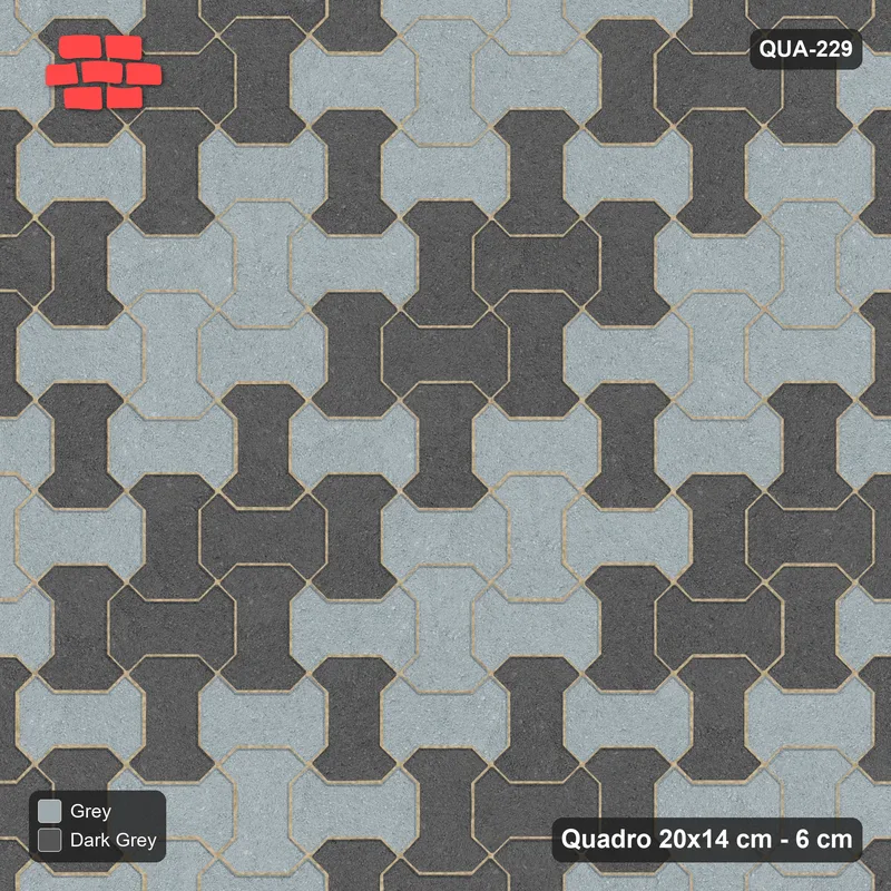 Interlock (Pasco) 20x14 cm · QUA-229 · Quadro one horizontal / one vertical - soft tonal blend (Charcoal Edge), kerb frame (Kerb 30F) · Top view Interlock (Pasco) 20x14 cm · QUA-229 · Quadro one horizontal / one vertical - soft tonal blend (Charcoal Edge), kerb frame (Kerb 30F) · Top view