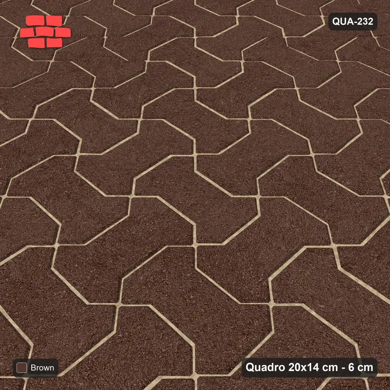 Interlock (Pasco) 20x14 cm · QUA-232 · Quadro one horizontal / one vertical - solid tone (Earth Brown), kerb frame (Kerb 38B) · Side view Interlock (Pasco) 20x14 cm · QUA-232 · Quadro one horizontal / one vertical - solid tone (Earth Brown), kerb frame (Kerb 38B) · Side view