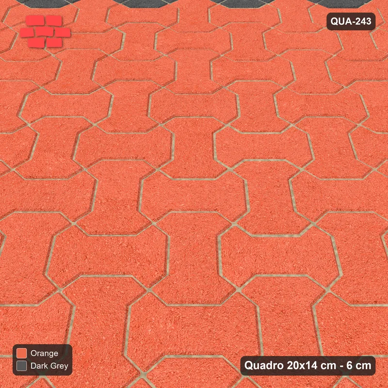 Interlock (Pasco) 20x14 cm · QUA-243 · Quadro one horizontal / one vertical, 45 deg - accent ring near the edge (Ember), kerb frame (Kerb 54H) · Side view Interlock (Pasco) 20x14 cm · QUA-243 · Quadro one horizontal / one vertical, 45 deg - accent ring near the edge (Ember), kerb frame (Kerb 54H) · Side view