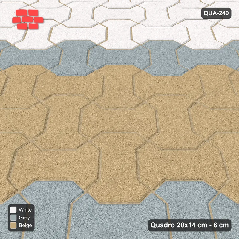 Interlock (Pasco) 20x14 cm · QUA-249 · Quadro one horizontal / one vertical, 45 deg - feature band (Coastal), kerb frame (Kerb 40B) · Side view Interlock (Pasco) 20x14 cm · QUA-249 · Quadro one horizontal / one vertical, 45 deg - feature band (Coastal), kerb frame (Kerb 40B) · Side view