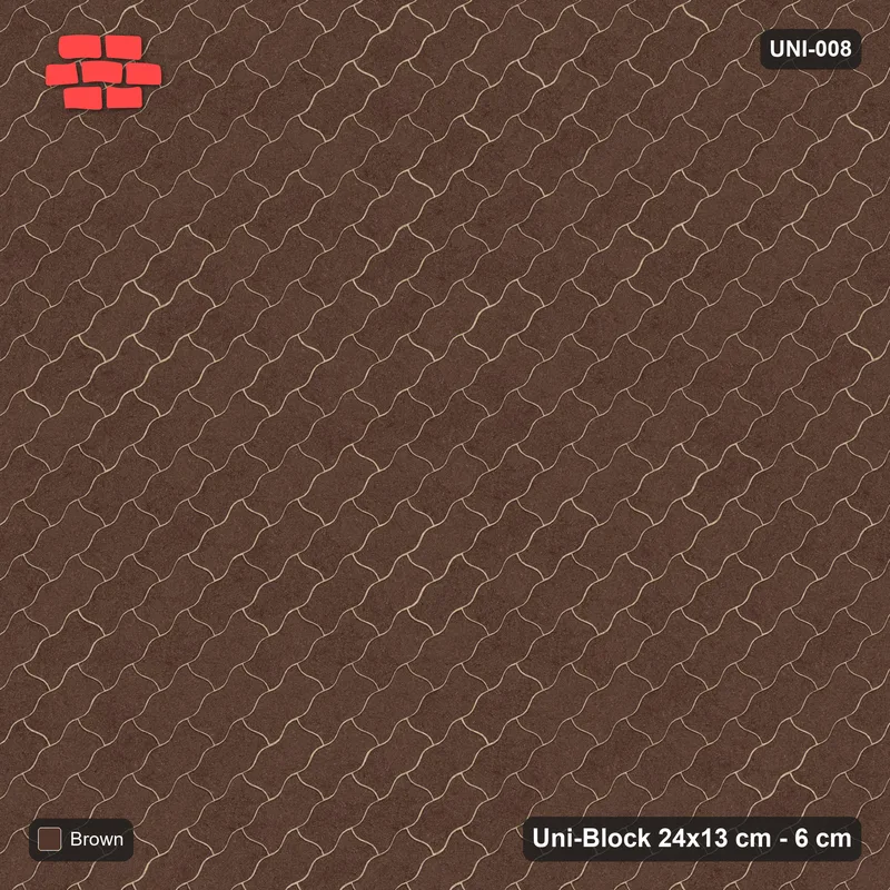 Interlock (Pasco) 24x13 cm · UNI-008 · Plain field, 45-degree lay, kerb frame · Top view Interlock (Pasco) 24x13 cm · UNI-008 · Plain field, 45-degree lay, kerb frame · Top view