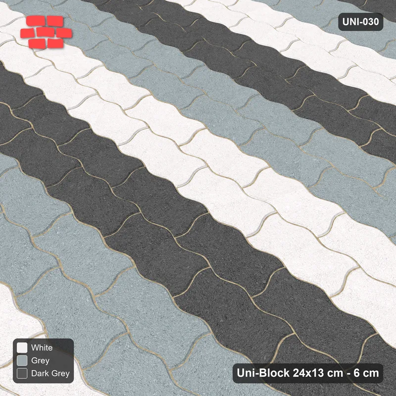 Interlock (Pasco) 24x13 cm · UNI-030 · Horizontal stripes cycling 3 tones, straight lay · Side view Interlock (Pasco) 24x13 cm · UNI-030 · Horizontal stripes cycling 3 tones, straight lay · Side view