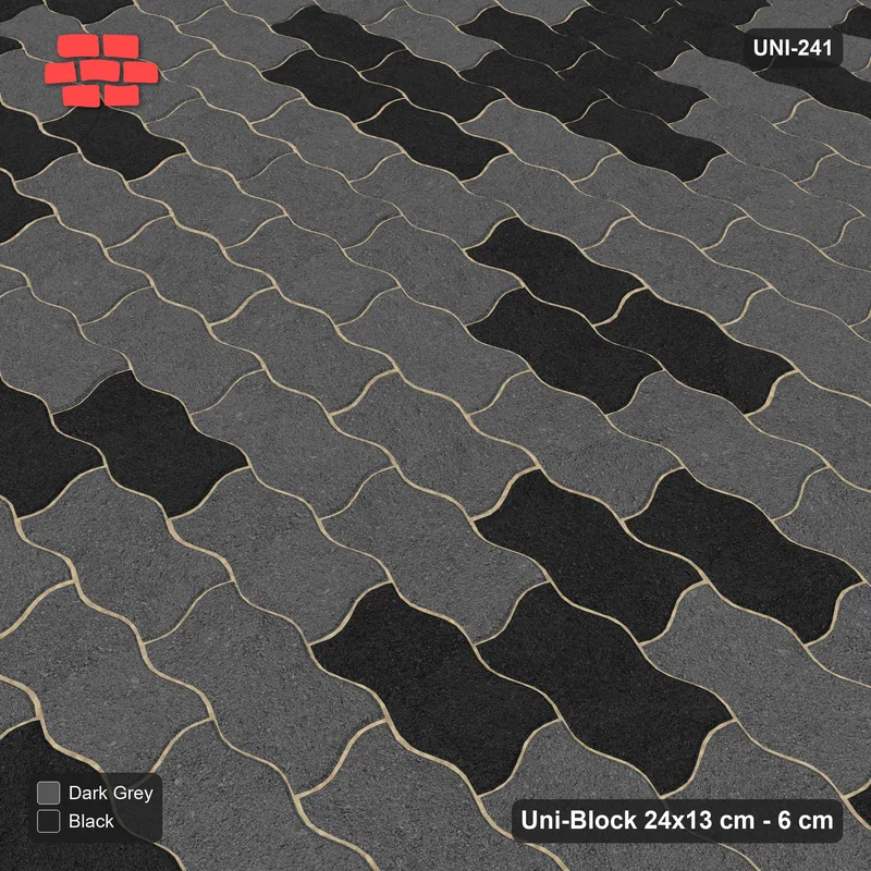 Interlock (Pasco) 24x13 cm · UNI-241 · Soft tonal blend, straight lay (Night Sky) · Side view Interlock (Pasco) 24x13 cm · UNI-241 · Soft tonal blend, straight lay (Night Sky) · Side view