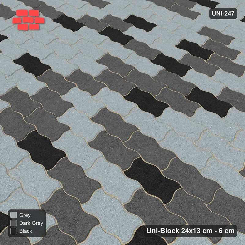 Interlock (Pasco) 24x13 cm · UNI-247 · Soft tonal blend, straight lay (Graphite Scale) · Side view Interlock (Pasco) 24x13 cm · UNI-247 · Soft tonal blend, straight lay (Graphite Scale) · Side view