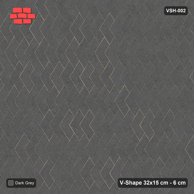 Interlock (Pasco) 32x15 cm · VSH-002 · Turned chevron columns, solid tone, kerb · Top view Interlock (Pasco) 32x15 cm · VSH-002 · Turned chevron columns, solid tone, kerb · Top view