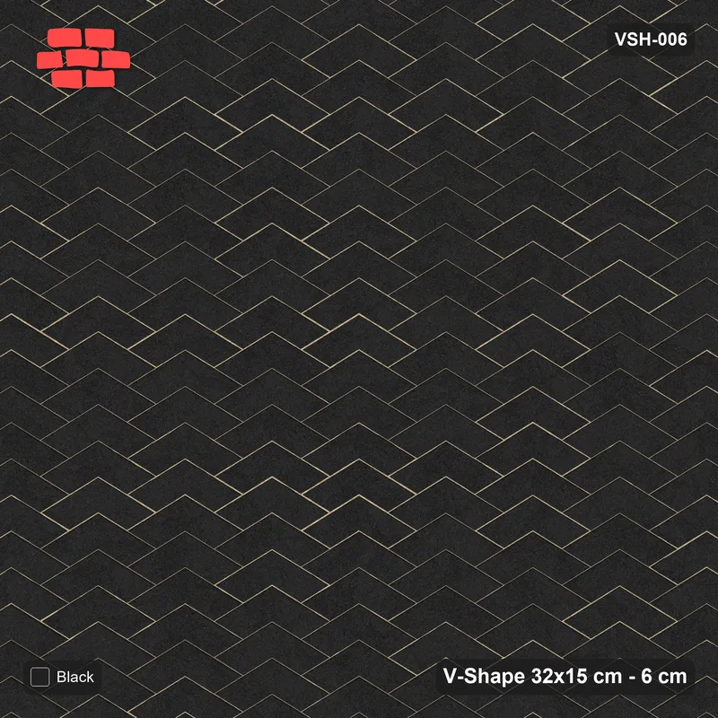 Interlock (Pasco) 32x15 cm · VSH-006 · Stacked chevron columns, solid tone, kerb · Top view Interlock (Pasco) 32x15 cm · VSH-006 · Stacked chevron columns, solid tone, kerb · Top view