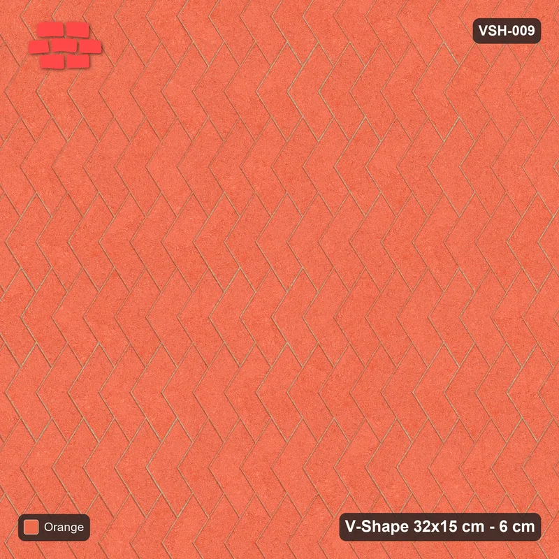 Interlock (Pasco) 32x15 cm · VSH-009 · Turned chevron columns, solid tone · Top view Interlock (Pasco) 32x15 cm · VSH-009 · Turned chevron columns, solid tone · Top view
