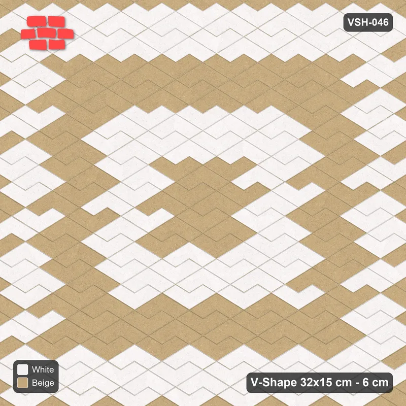 Interlock (Pasco) 32x15 cm · VSH-046 · Zigzag rows, square rings 30 cm · Top view Interlock (Pasco) 32x15 cm · VSH-046 · Zigzag rows, square rings 30 cm · Top view