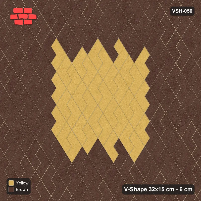 Interlock (Pasco) 32x15 cm · VSH-050 · Turned zigzag rows, centre panel, kerb · Top view Interlock (Pasco) 32x15 cm · VSH-050 · Turned zigzag rows, centre panel, kerb · Top view