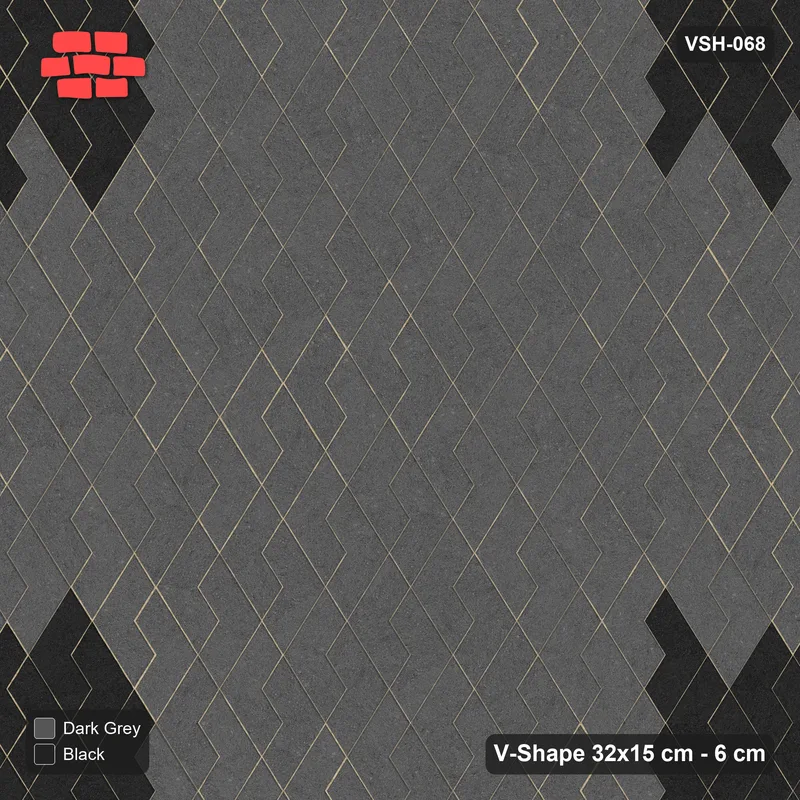 Interlock (Pasco) 32x15 cm · VSH-068 · Turned V zigzag rows, four corner blocks, kerbed · Top view Interlock (Pasco) 32x15 cm · VSH-068 · Turned V zigzag rows, four corner blocks, kerbed · Top view
