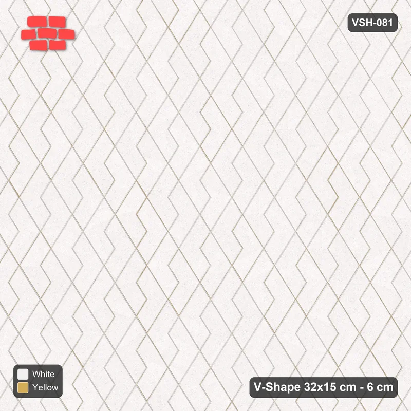 Interlock (Pasco) 32x15 cm · VSH-081 · Turned V zigzag rows, solid field, contrast kerb · Top view Interlock (Pasco) 32x15 cm · VSH-081 · Turned V zigzag rows, solid field, contrast kerb · Top view