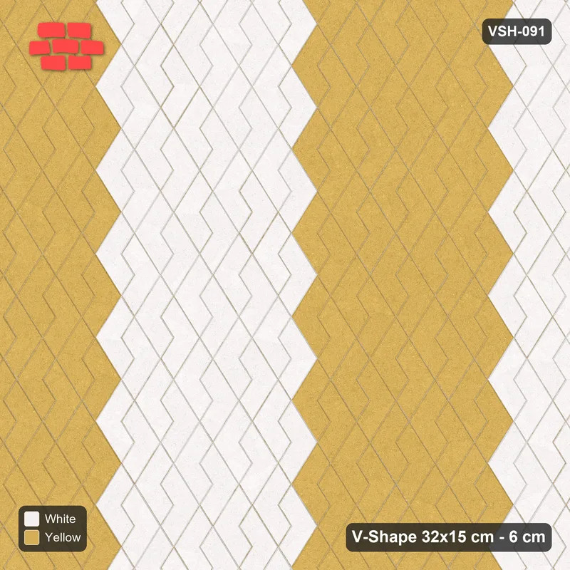 Interlock (Pasco) 32x15 cm · VSH-091 · Turned V zigzag rows, wide 5-course chevron bands · Top view Interlock (Pasco) 32x15 cm · VSH-091 · Turned V zigzag rows, wide 5-course chevron bands · Top view