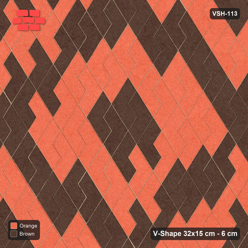 Interlock (Pasco) 32x15 cm · VSH-113 · Turned V zigzag rows, diamond rings, kerbed · Top view Interlock (Pasco) 32x15 cm · VSH-113 · Turned V zigzag rows, diamond rings, kerbed · Top view