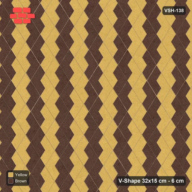 Interlock (Pasco) 32x15 cm · VSH-138 · Turned V zigzag rows, orientation two-tone per course, kerbed · Top view Interlock (Pasco) 32x15 cm · VSH-138 · Turned V zigzag rows, orientation two-tone per course, kerbed · Top view