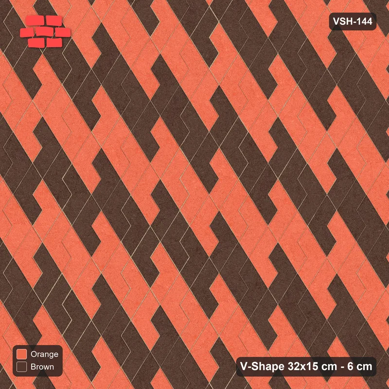 Interlock (Pasco) 32x15 cm · VSH-144 · Turned V zigzag rows, narrow reverse diagonals · Top view Interlock (Pasco) 32x15 cm · VSH-144 · Turned V zigzag rows, narrow reverse diagonals · Top view