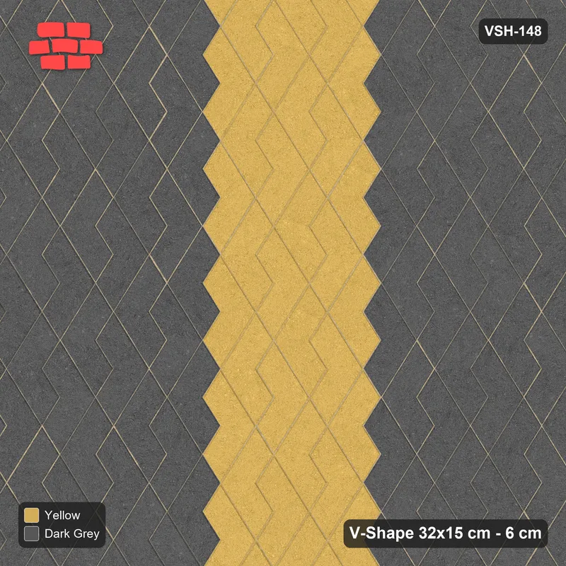 Interlock (Pasco) 32x15 cm · VSH-148 · Turned V zigzag rows, vertical centre feature band, kerbed · Top view Interlock (Pasco) 32x15 cm · VSH-148 · Turned V zigzag rows, vertical centre feature band, kerbed · Top view
