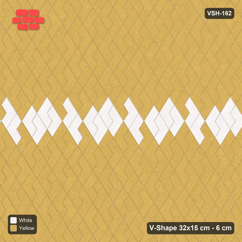 Interlock (Pasco) 32x15 cm · VSH-162 · Turned V zigzag rows, narrow centre band · Top view Interlock (Pasco) 32x15 cm · VSH-162 · Turned V zigzag rows, narrow centre band · Top view